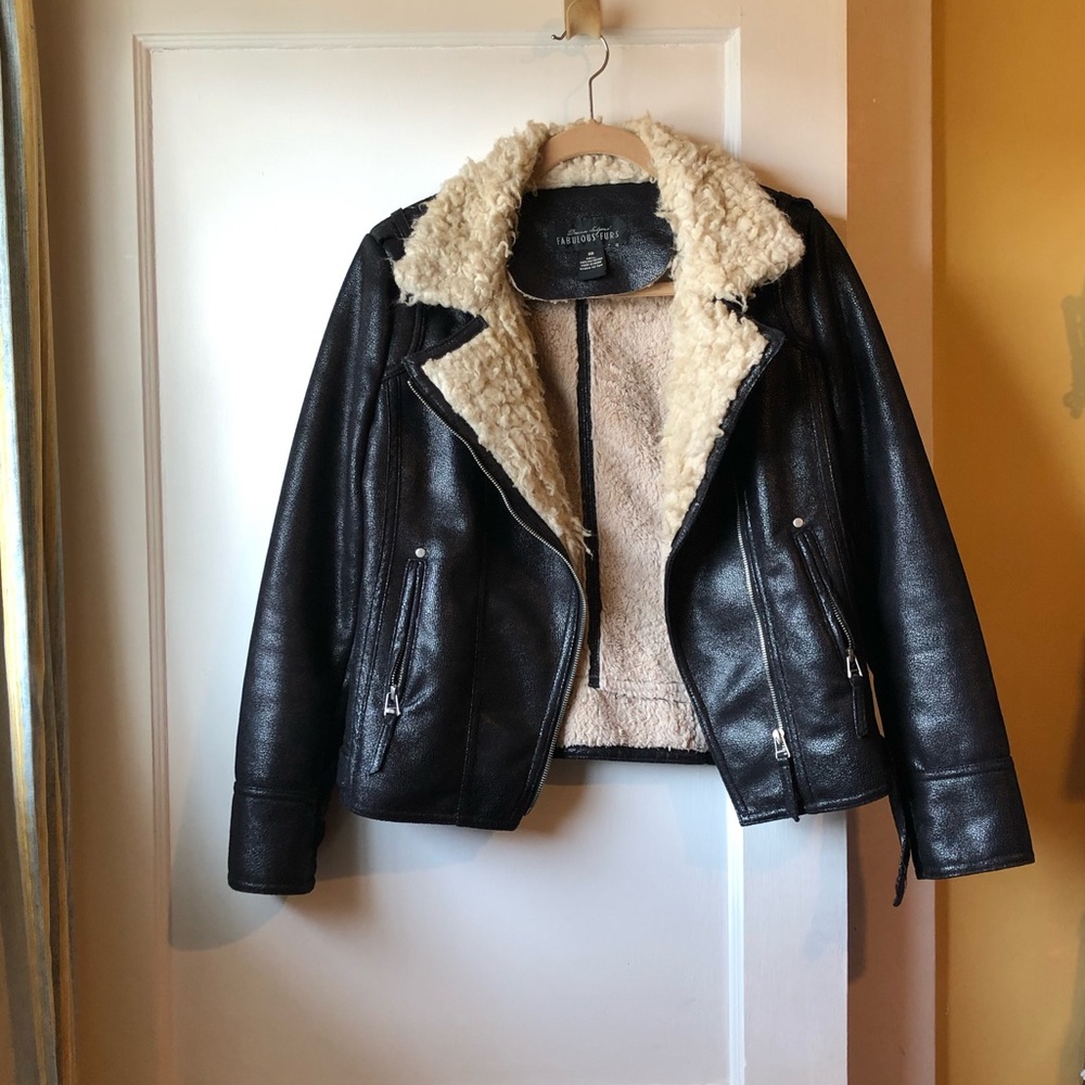 Faux leather/fur jacket